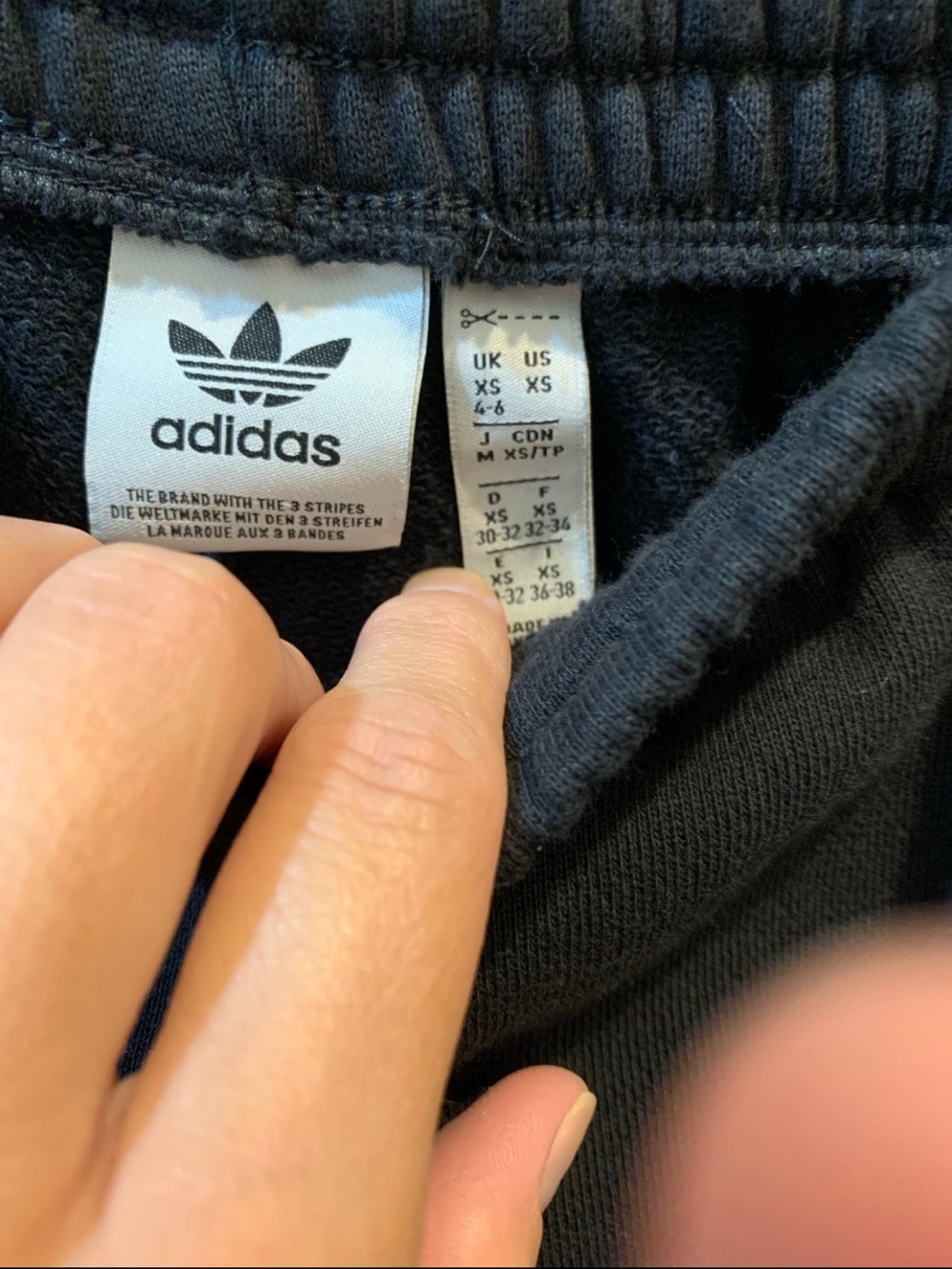 adidas Black Trefoil Elastic-Waist Athletic Shorts - Picture 5 of 5